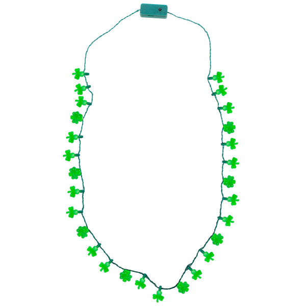 LED Light Up Shamrock Necklace