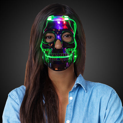 LED Light Up Skull Mask