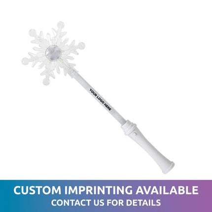 Multi Color LED Light Up 15" Snowflake Wand