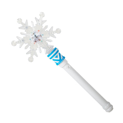 LED Light Up Snowflake Wand with Light-Up Handle
