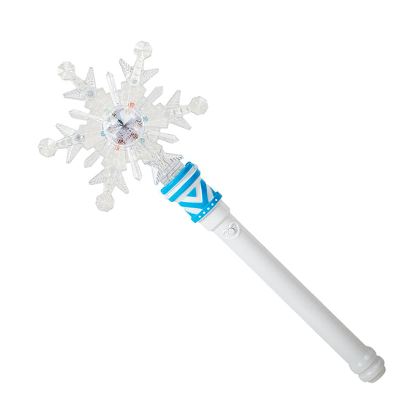 LED Light Up Snowflake Wand with Light-Up Handle
