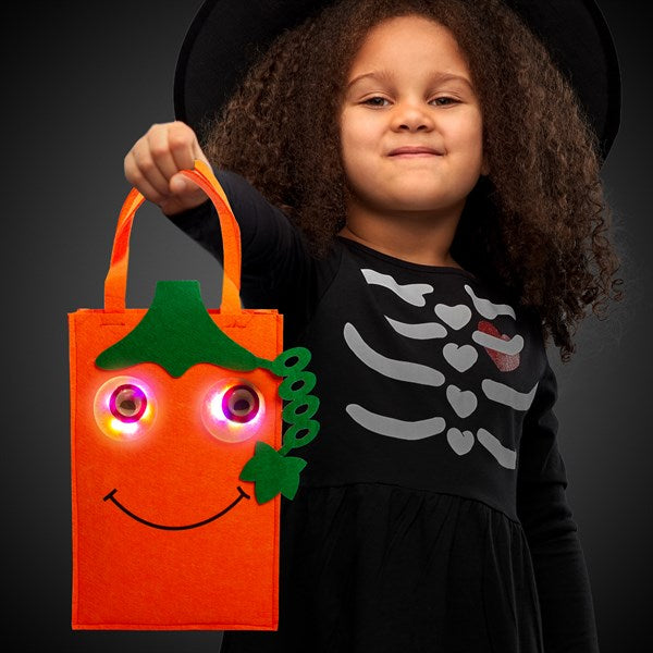 LED Light Up Trick or Treat Pumpkin Bag