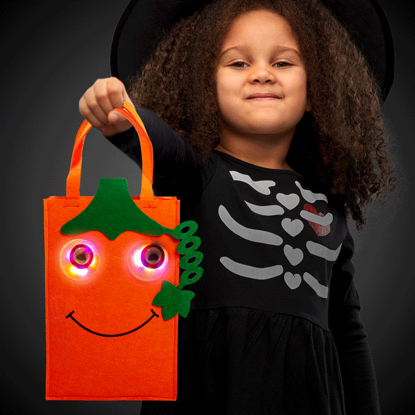 LED Light Up Trick or Treat Pumpkin Bag