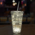 LED Light Up White 16 Oz Crystal Tumbler With Lid And Straw