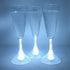 LED Light Up White Flashing 7 Oz Champagne Flute Glasses