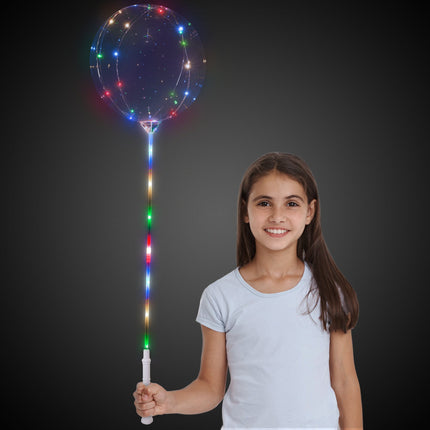 LED Lollipop Balloon Kit With White Handle