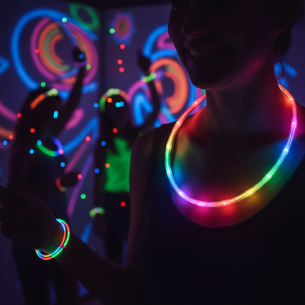 LED Light Up Chaser Necklace Multi-Color