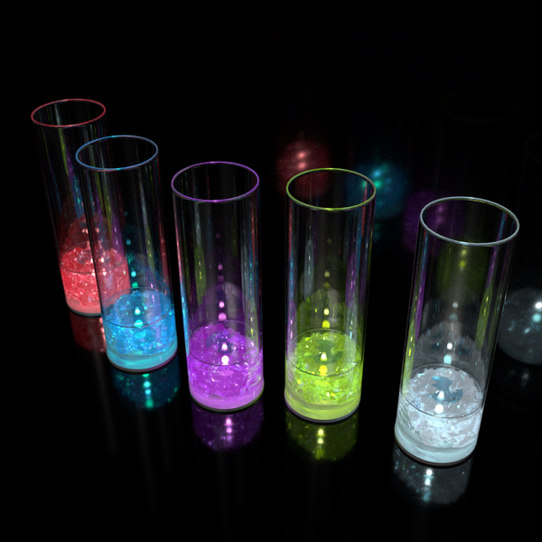 LED Multi-Color Flashing 13 Oz Lighted Highball Glass