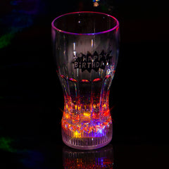LED Multi-Color Light Up Happy Birthday Cola Cups - 6 Per Pack