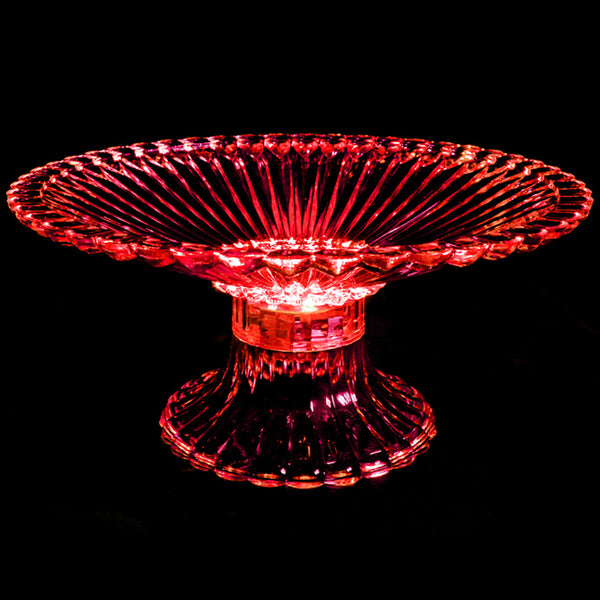 LED Multi-Color Light Up Round Pedestal Platter