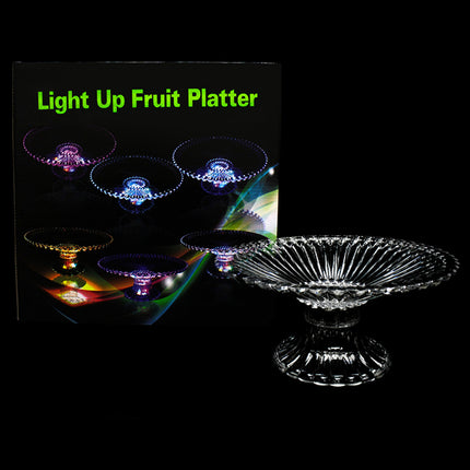 LED Multi-Color Light Up Round Pedestal Platter