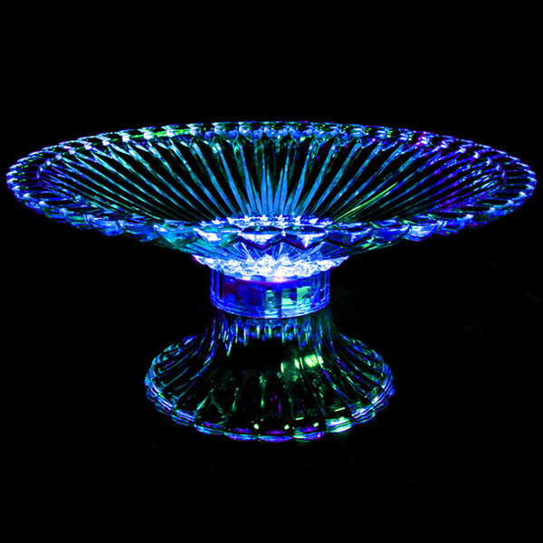 LED Multi-Color Light Up Round Pedestal Platter