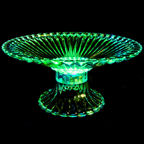 LED Multi-Color Light Up Round Pedestal Platter
