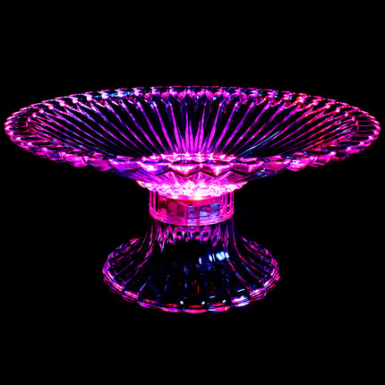 LED Multi-Color Light Up Round Pedestal Platter