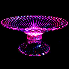 LED Multi-Color Light Up Round Pedestal Platter