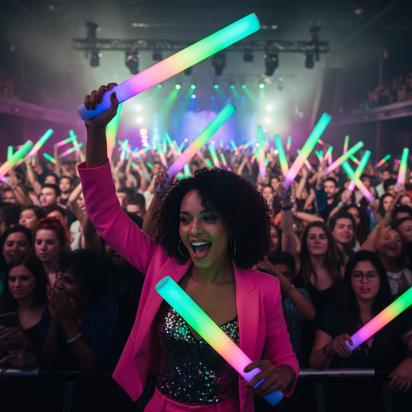 LED Light Up 16 Inch Multicolor Foam Stick Baton