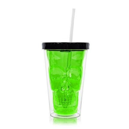 LED Neon Green Skull Cup
