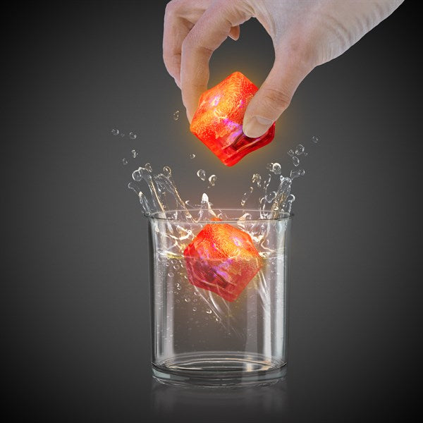 LED Neon Pink Ice Cubes - 12 Per Pack