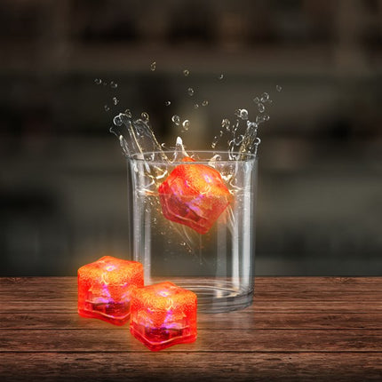 LED Neon Pink Ice Cubes - 12 Per Pack