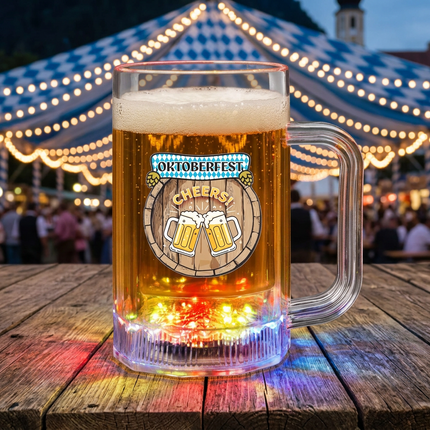 LED Oktoberfest Cheers Beer Mug - 16 oz.