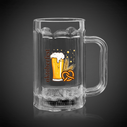 LED Oktoberfest Stein & Pretzel Beer Mug - 16 oz