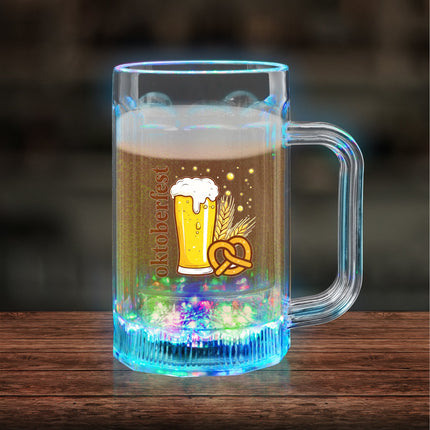 LED Oktoberfest Stein & Pretzel Beer Mug - 16 oz