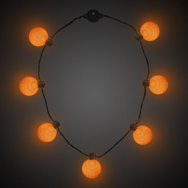 40" LED Orange Ball Necklace