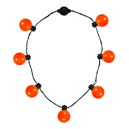 40" LED Light Up Orange Ball Necklace
