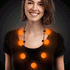 40" LED Light Up Orange Ball Necklace