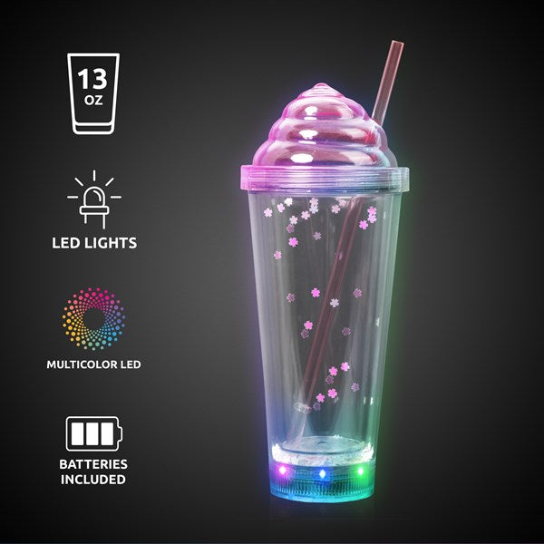 LED Pink Ice Cream 13 oz Tumbler