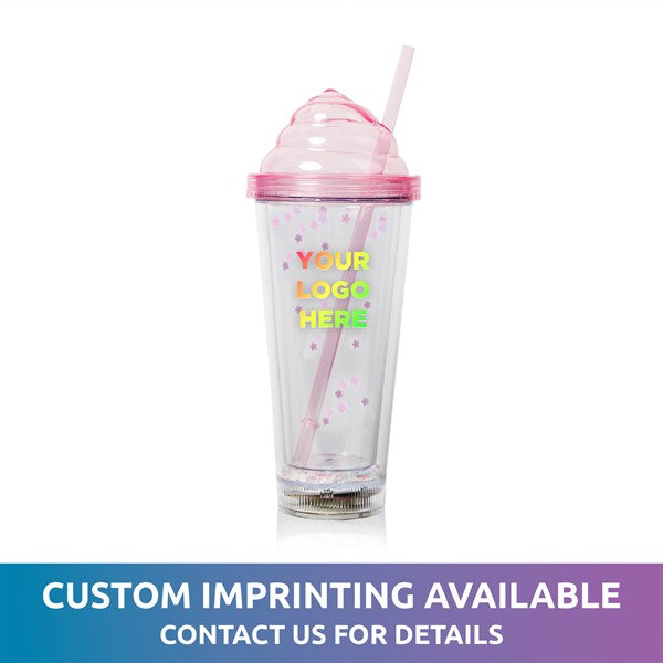 LED Pink Ice Cream 13 oz Tumbler