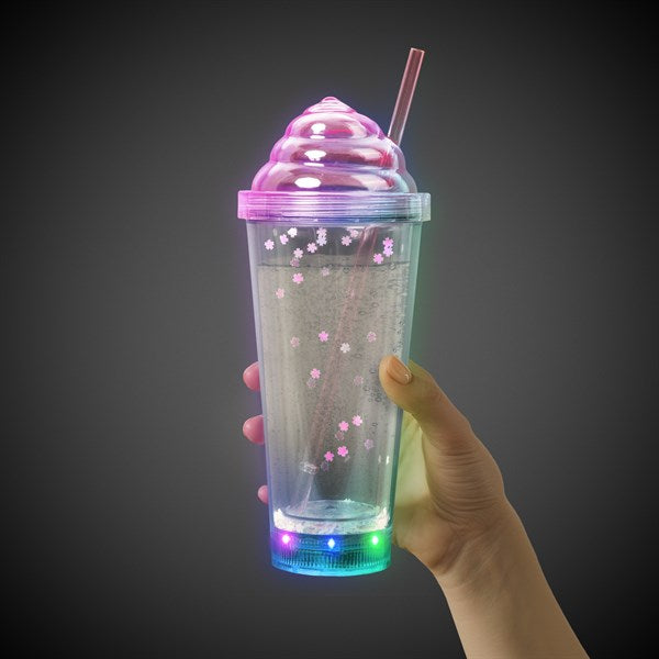 LED Pink Ice Cream 13 oz Tumbler