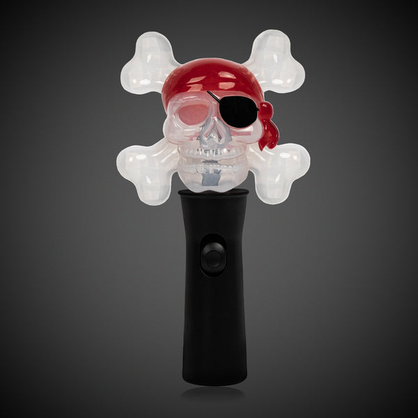 LED Pirate Skull Spinner Wand