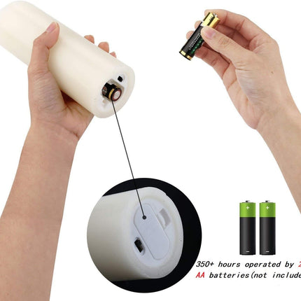 LED Realistic Slim Flameless Pillar Candles With Remote - 9 Per Pack