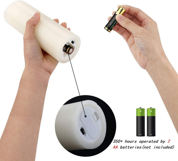 LED Realistic Slim Flameless Pillar Candles With Remote - 9 Per Pack