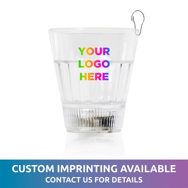 LED Red Light Up 2 Oz Shot Glass With Clip