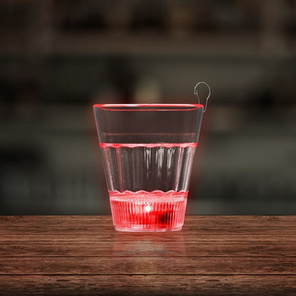 LED Red Light Up 2 Oz Shot Glass With Clip