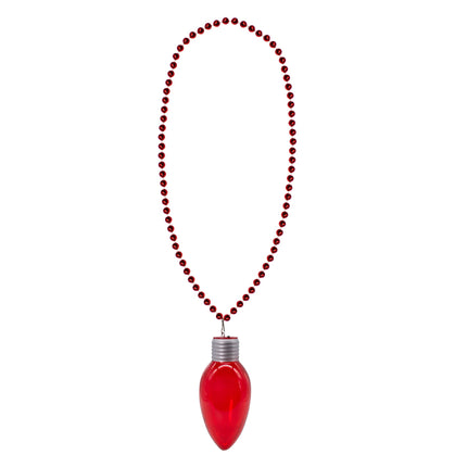 Red LED Jumbo Christmas Bulb Necklace