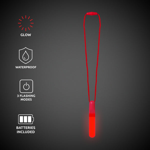 LED Red Waterproof Light Stick With Lanyard