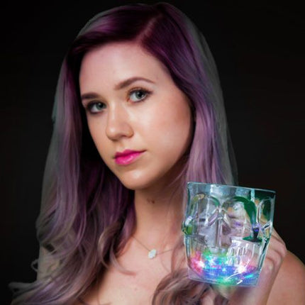 LED Multi Color Light Up 16 Oz Skull Cup