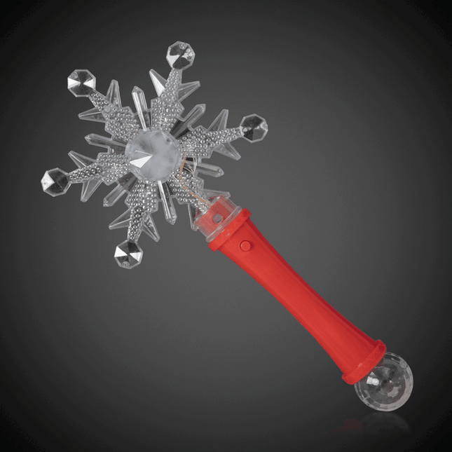 LED Snowflake Disco Ball 10" Wands Retail Display - 24 Per Pack