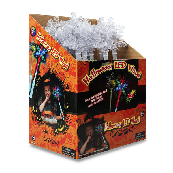 LED Snowflake Wands Retail Display - 12 Per Pack