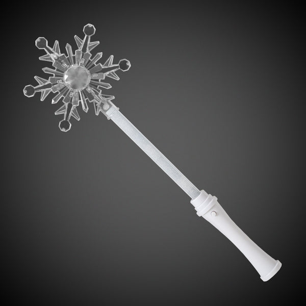 LED Snowflake Wands Retail Display - 12 Per Pack