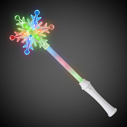 LED Snowflake Wands Retail Display - 12 Per Pack