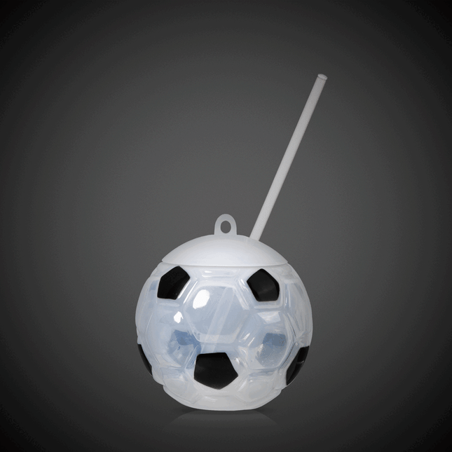 LED Light Up Multi Color 18 Oz Soccer Ball Tumbler