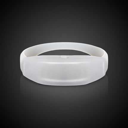 LED Light Up Pink Sound Activated Silicone Bracelet
