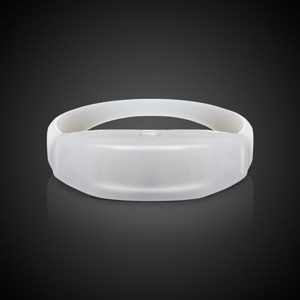 LED Light Up Pink Sound Activated Silicone Bracelet