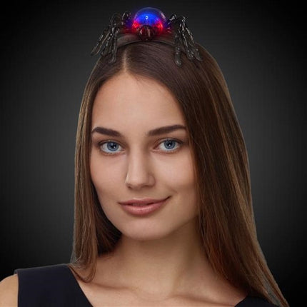 Light Up LED Flashing Spider Headband