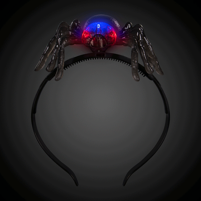 LED Light Up Flashing Spider Headband