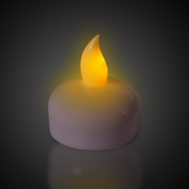 LED Waterproof Flameless Tea Light Candles - 10 Per Pack